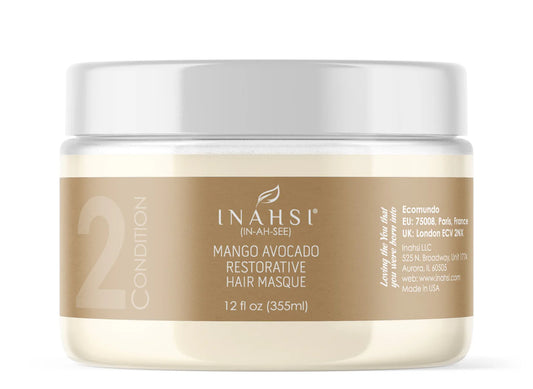 Inahsi Mango Avocado Restorative Hair Masque 12oz- Curl Care