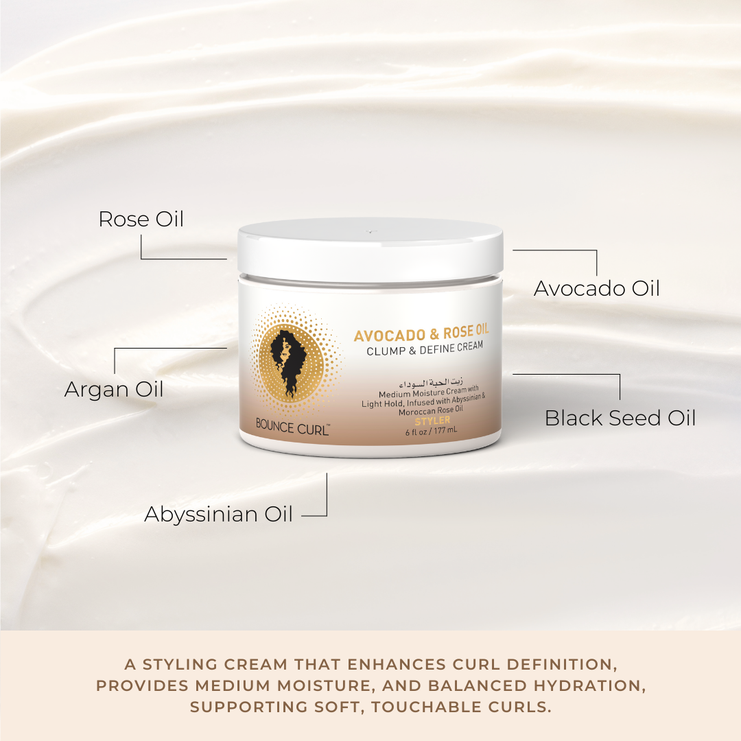 Bounce Curl Avocado & Rose Oil Clump and Define Cream