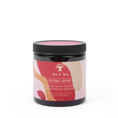 As I Am Restore & Repair Jamaican Black Castor Oil Moisturizing Masque- Curl Care